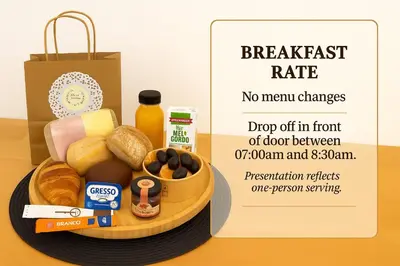 a basket of breakfast fare with a bag of food at Oporto City View - Guest House Suites in Porto