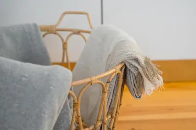 a blanket on the back of a couch at GuestReady - Freixo Paradise view in Porto