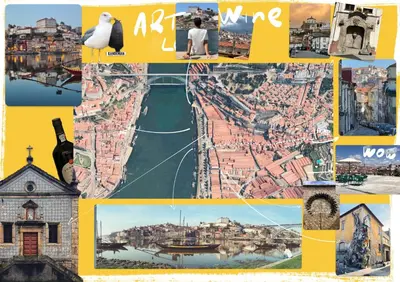 a collage of photos of the city of venice at Art Cottage with oPorto View! in Vila Nova de Gaia