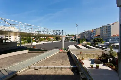 a view of a parking lot in a city at Dragon Studio in Porto