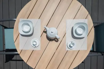 a wooden table with speakers on top of it at So Trendy Porto in Porto