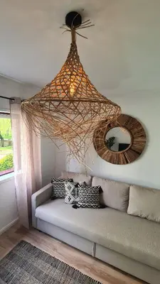 a living room with a couch and a mirror at Enjoy Porto's Vibes in Porto