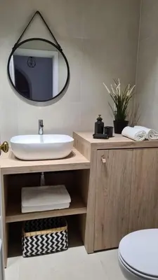 a bathroom with a sink and a mirror at Enjoy Porto's Vibes in Porto