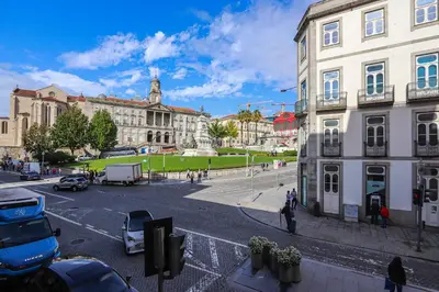a view of a street in a city with buildings at HM - Infante Riverside Apartment B in Porto