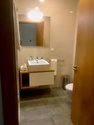 a bathroom with a sink and a toilet at Oporto Chic & Cozy - Anibal Cunha in Porto