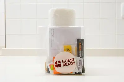 a bathroom with a sink and a shower at GuestReady - Historic Courtyard Townhouse in Porto