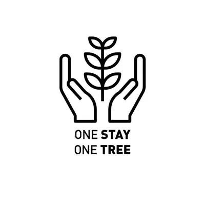 a hand holding a one stay one tree icon at Oporto Almada 329 in Porto