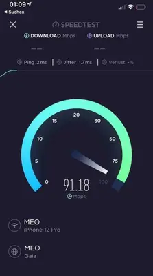 a screenshot of a speedometer on a cell phone at NEW LUX 2BR Flat Free Parking Cedofeita Porto in Porto