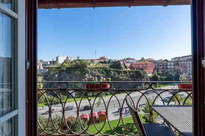 a view from a window of a city at Catedral da Sé Apartment in Porto