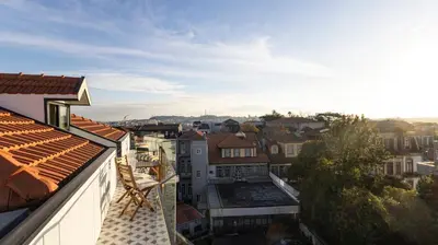a view of a city from a building at New 3BR w Rooftop & Balcony Views by LovelyStay in Porto