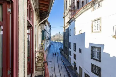 a view of a city street from a building at ApartmentsPorto - Rua de Trás 156 in Porto