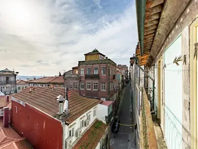 a view of a city from a building at Charming 1-Bedroom Apartment in Oporto in Porto