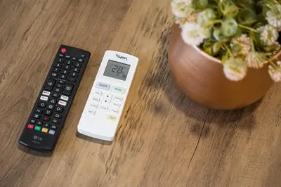 a remote control and a calculator next to a potted plant at GuestReady - Vera Cruz Apartments in Porto