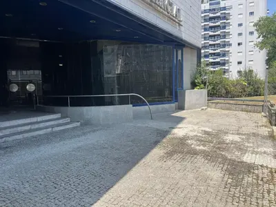 a building with a staircase in front of a building at Crystal Palace Oporto Flat - With Two Bedrooms in Porto