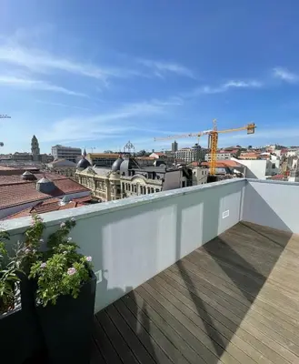 a balcony with a view of a city at 5daMaria - Porto Center in Porto