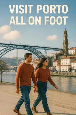 a man and a woman walking on the beach at Skyline Porto Apartment - Porto Velho Apt in Porto
