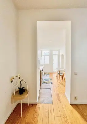 an empty room with a table and a chair at Porto Boavista Patio House in Porto