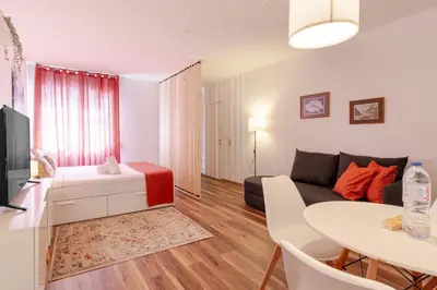 a living room with a couch and a table at NEW! Gaia Arrabida in Vila Nova de Gaia
