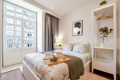 a balcony with a view of a city at Host Wise - Marquesa Palace in Porto