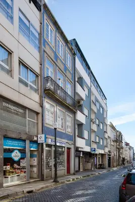 a street with buildings on the side of a road at Cool Alegria Loft Mezzanine Retreat in Porto