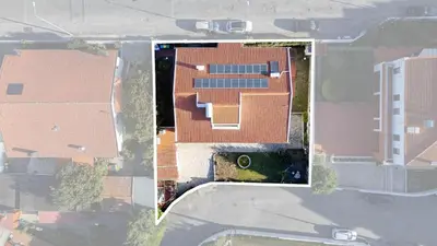 an overhead view of a house with a roof at Home Sweet Home in Porto