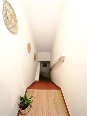 a bedroom with two beds and a green wall at Casa da Lapa Porto in Porto