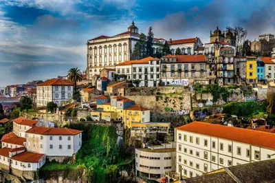a city on a hill with buildings at Fabulous Antero De Quental in Porto