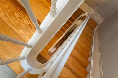 a stair case in a building with at The Terraced Loft - Boho Elegance in Porto in Porto