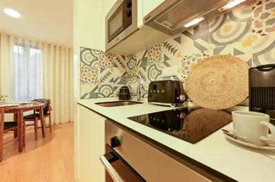 a staircase in a house with a white ceiling at ON Apartments - MA62 Downtown in Porto