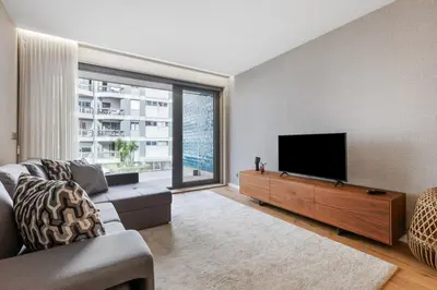 a bathroom with a shower and a toilet at Avenue 104 @ Porto Renovato, Bonfim in Porto