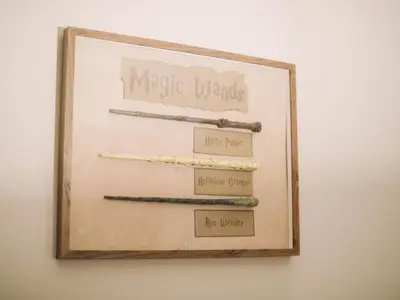 a picture of some twigs in a frame on a wall at OPORTO GUEST Harry Potter flat with Parking in Porto