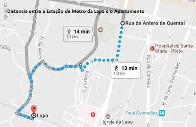 a map of the metro map of margaritas at PortoVivo Quental Apartamento in Porto