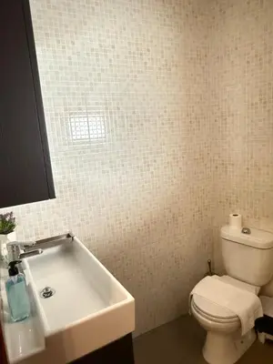 a bathroom with a toilet and a sink at Peter Residence - Rio Douro & Caves Vinho do Porto in Vila Nova de Gaia