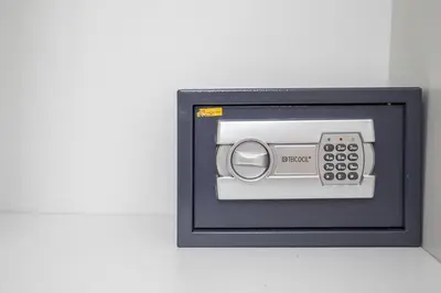 a safe is attached to a wall at Liiiving in Porto | Central Secret Terrace in Porto