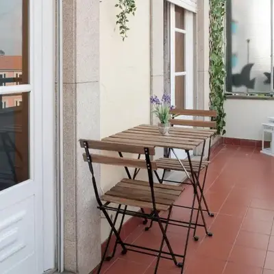 apartment with balcony in the square