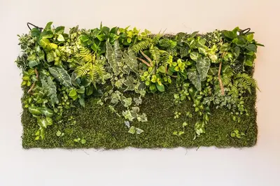 a vertical garden with moss and plants on a wall at ALQUIMIA DOS ALIADOS - Gorgeous Palace Apartment in Porto