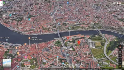a map of the city of berlin and the river at Porto Luxury Apartments in Vila Nova de Gaia