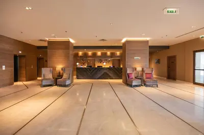 a ballroom with chairs and a dance floor at Crowne Plaza Porto by IHG in Porto