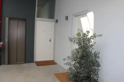 a room with a door and a plant next to a door at Amazing City Center Apartment Porto Villa Lóios in Porto