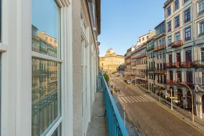 a view from a window of a street with buildings at RS Porto Historic Center in Porto