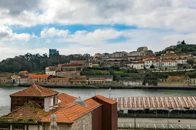 a view of a city with a river and buildings at Douro Divine in Porto