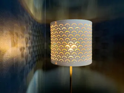 a lamp sitting on a table next to a wall at SP199 Flat in Porto