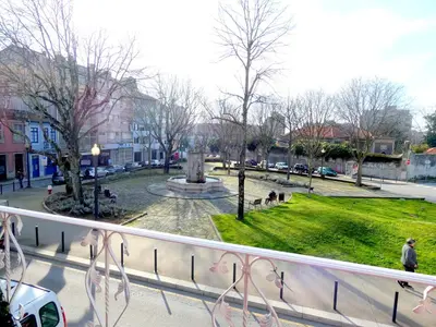 a view from a balcony of a park with a fountain at Cor Iesu House, Arts Quarter, Porto in Porto