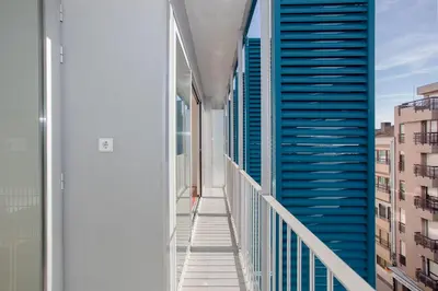 a view from the balcony of a building at Liiiving in Porto | Bright Light Apartment in Porto