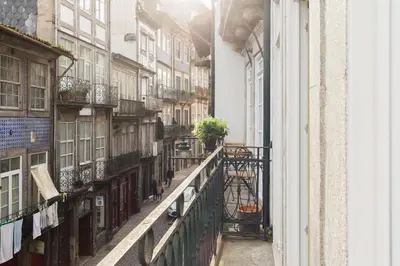 a view of an alley from a balcony of a building at Porto Belomonte Flats - T2 in Porto