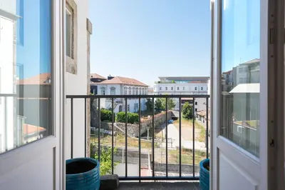 a view from the window of a building at Cativo Apartment - Porto Downtown in Porto