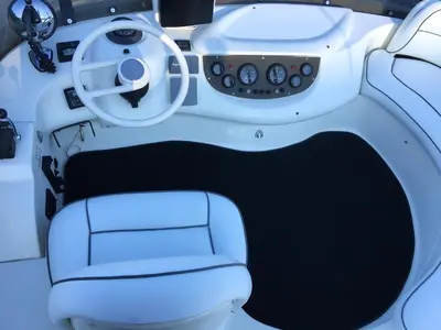 a white boat with a seat and a dashboard at Cozy room with lake view in Porto 12 m² and terrace in Porto