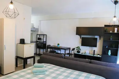 a living room with a couch and a tv at Bonsai Apartment I in Porto