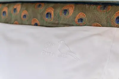 a close up of the stitching on a mattress at Urban Apartment Casa da Portela in Porto