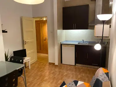 a kitchen with a sink and a counter top at Peter Flat - Rio Douro & Caves Vinho do Porto in Vila Nova de Gaia